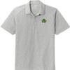 St Patricks Day Shamrock Pocket Print Tri Blend Polo, Light Grey Large view 1
