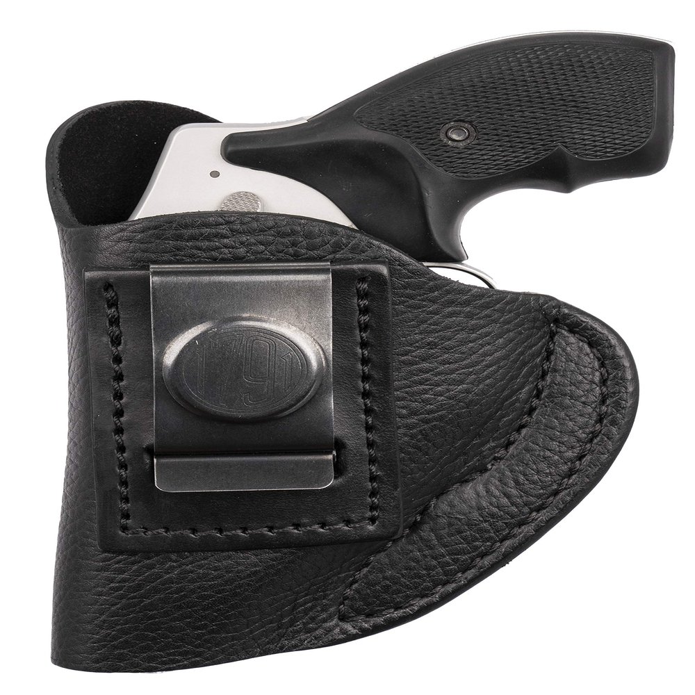 1791 GUNLEATHER J Frame Premium Leather IWB CCW Holster - Soft & Comfortable Left Handed Leather Gun Holster - Fits All J Frame Revolvers Models S&W, Ruger LCR and SP101. Max Barrel = 2.5" (SCH-2)