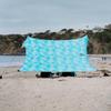 Neso Gigante Portable Beach Tent Sun Shelter - Lightweight Beach Shade Canopy - Easy Setup for Family Outings - Patented Reinforced Corners - UPF 50+ - 8ft Tall, 11 x 11ft - Aqua Fronds view 1