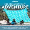 Neso Gigante Portable Beach Tent Sun Shelter - Lightweight Beach Shade Canopy - Easy Setup for Family Outings - Patented Reinforced Corners - UPF 50+ - 8ft Tall, 11 x 11ft - Aqua Fronds view 2