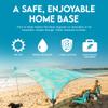 Neso Gigante Portable Beach Tent Sun Shelter - Lightweight Beach Shade Canopy - Easy Setup for Family Outings - Patented Reinforced Corners - UPF 50+ - 8ft Tall, 11 x 11ft - Aqua Fronds view 3