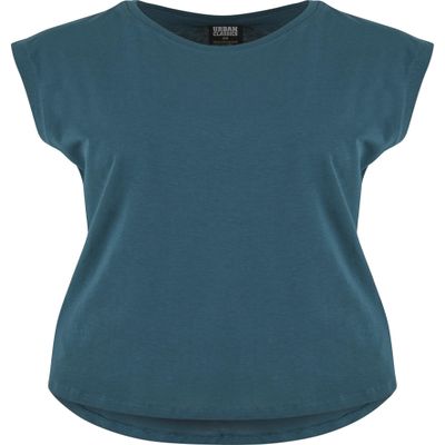 Urban Classics Ladies - Basic Shaped Top Shirt Teal - 3XL