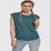 Urban Classics Ladies - Basic Shaped Top Shirt Teal - 3XL view 2