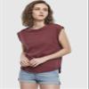 Urban Classics Women T-Shirt Basic Shaped, Size:3XL, Color:Cherry view 2