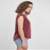Urban Classics Women T-Shirt Basic Shaped, Size:3XL, Color:Cherry view 3