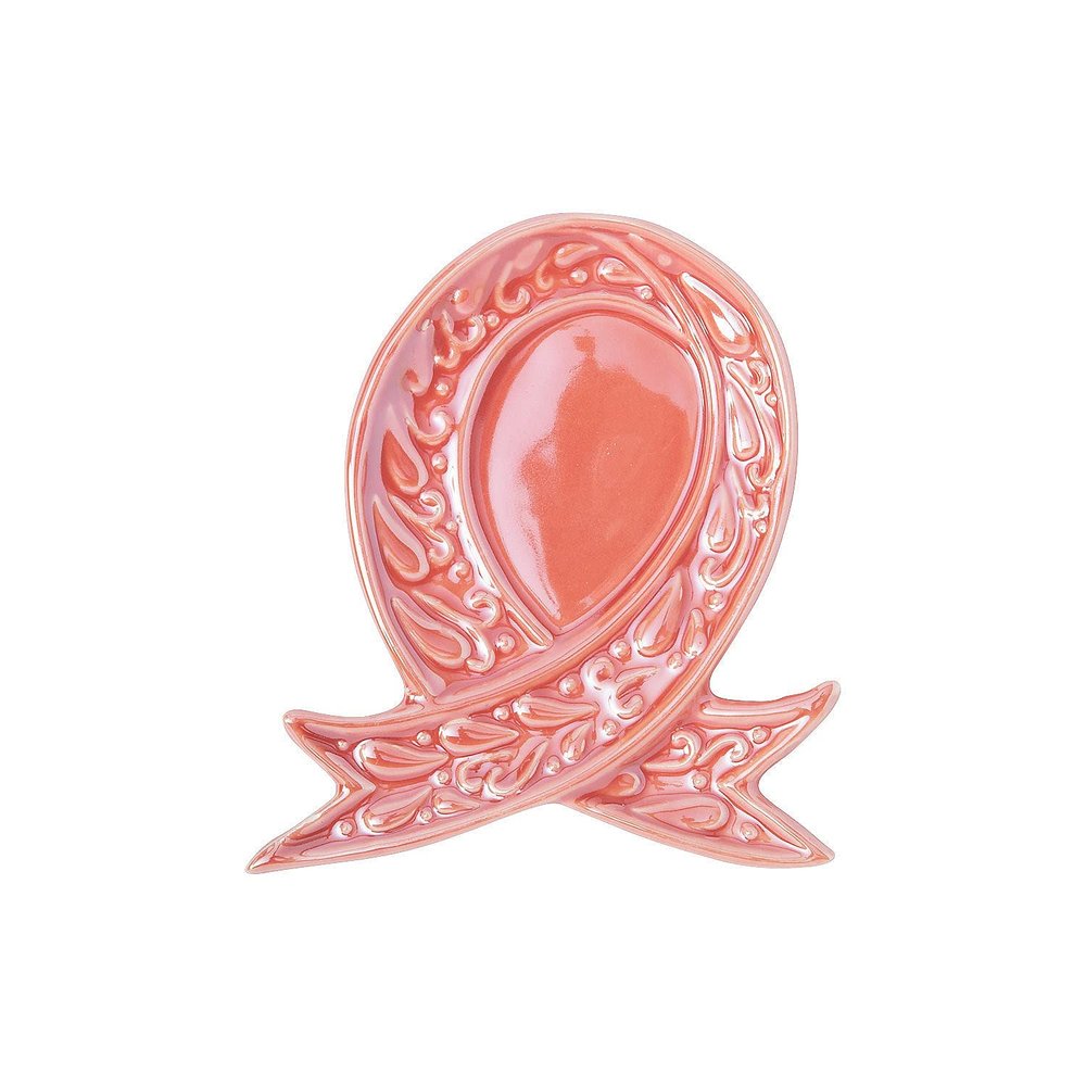 Fun Express Pink Ribbon Ceramic Jewelry Dish - Home Decor
