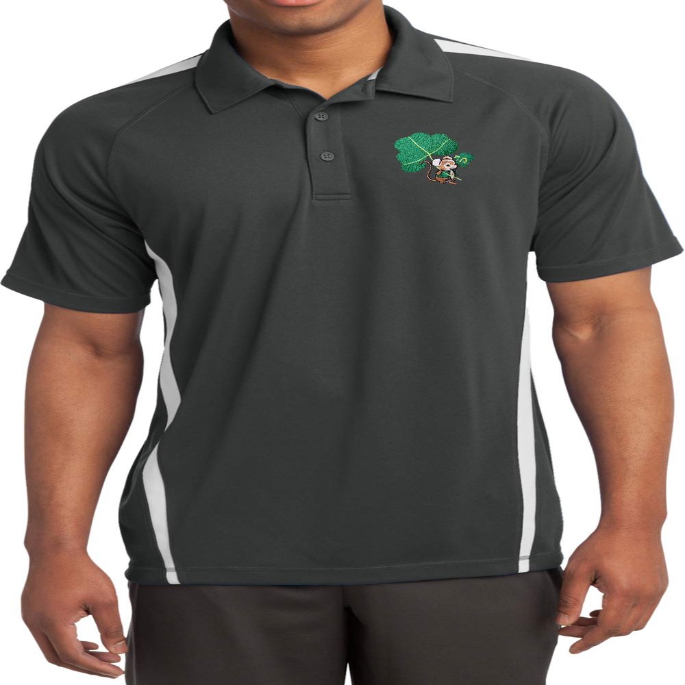 Buy Cool Shirts St Patricks Day Shamrock Pocket Print Colorblock Polo, Iron White Large