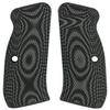 LOK Grips Compact CZ 75 Palm Swell Checkered G10 Grips Gray/Black view 1