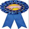 Blue Hog Blue Rosette Ribbon, Hog Rosette Trophy Ribbon Award Prize, 50 Pack Prime view 1