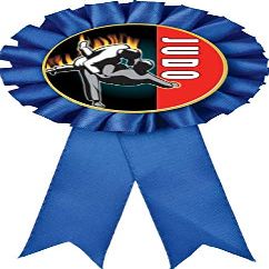 Judo Blue Rosette Ribbon, Judo Martial Arts Trophy Ribbon Award Prize, 50 Pack Prime
