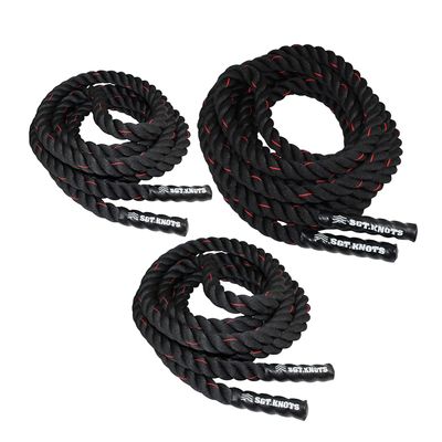 SGT KNOTS Twisted Battle Rope - Weighted Exercise Rope for Strength Training, CrossFit, Battling, Climbing & the Gym (1" x 30ft)