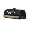 Boombah Brute Rolling Bat Bag - 35" x 15" x 12-1/2" - Navy/Vegas Gold - Holds 4 Bats and Room for Gear - Wheeled Bag view 4