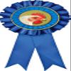 Chicken Blue Rosette Ribbon, Chicken Trophy Ribbon Award Prize, 50 Pack Prime view 1