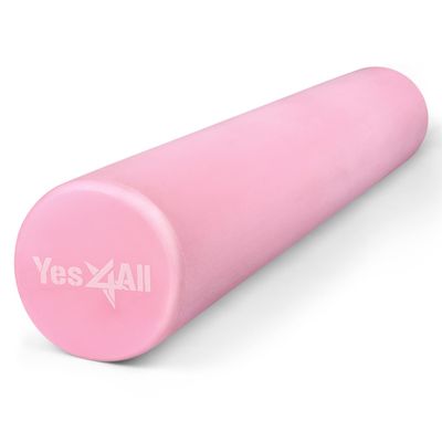 Yes4All EVA Firm Foam Roller for Back - Round Roller for Exercise, Yoga & Pilates 12/18/24/36 inch