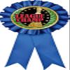 Bowling Blue Rosette Ribbon, Bowling League Champion Trophy Ribbon Award Prize, 100 Pack Prime view 1