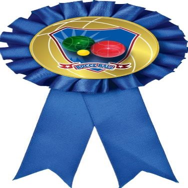 Crown Awards Bocce Ball Blue Rosette Ribbon, Bocce Ball Trophy Ribbon Award Prize, 100 Pack Prime