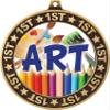 Art 1st Place Perimeter Medal Gold, 2.75" Artist Prizes, Kids Art Trophy Medal Awards 50 Pack Prime view 2