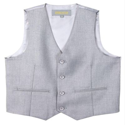 Spring Notion Boys' Suit Vest Waistcoat 18 Light Grey-C
