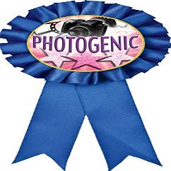 Beauty Blue Rosette Ribbon, Photogenic Trophy Ribbon Award Prize, 50 Pack Prime