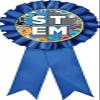 STEM Blue Rosette Ribbon, Science Education Academic Trophy Ribbon Award Prize, 50 Pack Prime view 1
