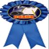 Coach Blue Rosette Ribbon, Coaching Trophy Ribbon Award Prize, 50 Pack Prime view 1
