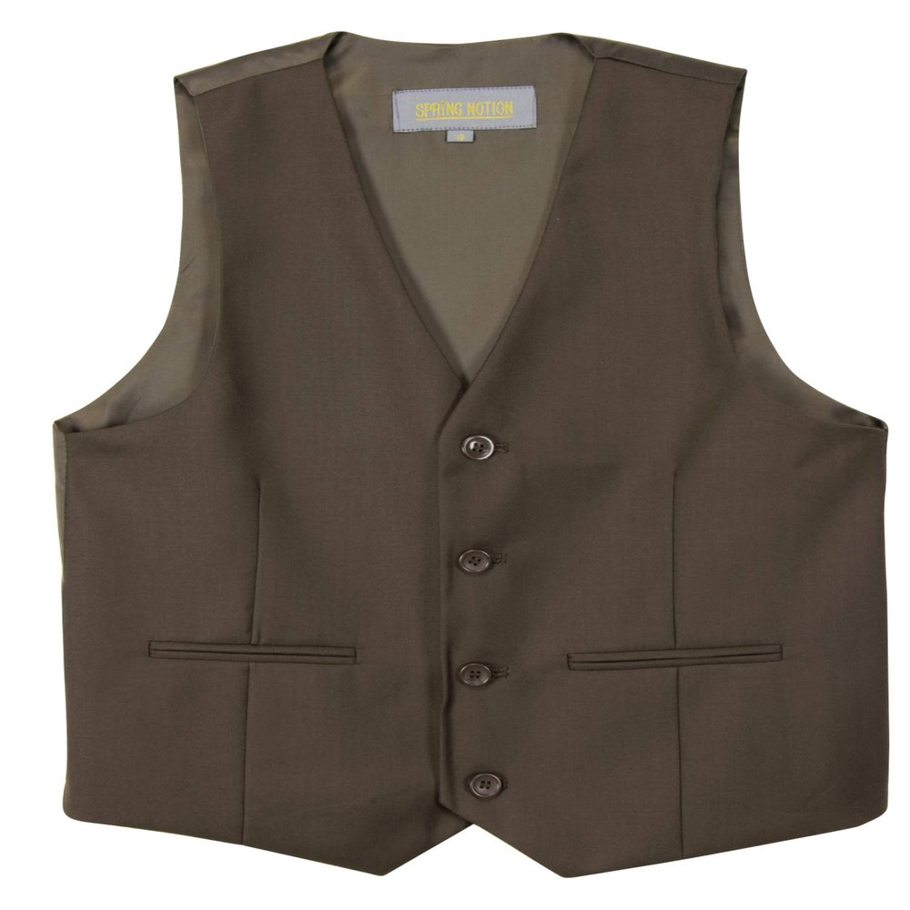 Spring Notion Boys' Suit Vest Waistcoat 20 Brown
