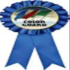 Color Guard Blue Rosette Ribbon, Color Guard Trophy Ribbon Award Prize, 50 Pack Prime view 1