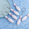 AUEAR, 12 Pack Bowling Pin Keychain 3 Inch Sport for Backpack Hook Educational Tool DIY Craft Accesories view 3