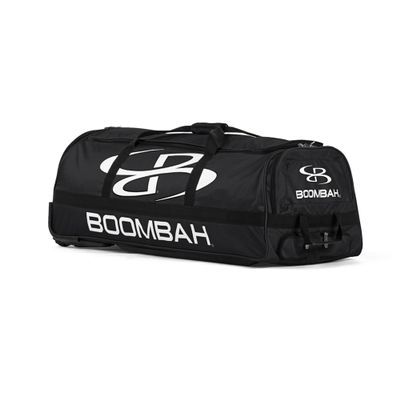 Boombah Brute Rolling Bat Bag - 35" x 15" x 12-1/2" - Black - Holds 4 Bats and Room for Gear - Wheeled Bag