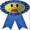 Last Place Blue Rosette Ribbon, Loser Gag Joke Trophy Ribbon Award Prize, 50 Pack Prime view 1