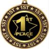 1st Place Perimeter Medal Gold, 2.75" First Place Prizes, Kids First Place Trophy Medal Awards 50 Pack Prime view 2