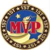 MVP Recognition 1st Place Perimeter Medal Gold, 2.75" Most Valuable Player Prizes, Kids MVP Trophy Medal Awards 10 Pack Prime view 2