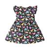 EISHOW Cute Baby Girls Casual Tutu Sundress Fly Sleeve Pajamas Nightgown Cartoon Dinosaur Print Summer Princess Party Dress Clothes (Black Dinosaur, 5-6 Years) view 3