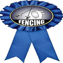 Fencing Blue Rosette Ribbon, Fencing Trophy Ribbon Award Prize, 20 Pack