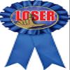 Loser Blue Rosette Ribbon, Funny Last Place Trophy Ribbon Award Prize, 50 Pack Prime view 1
