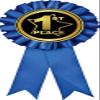 1st Place Blue Rosette Ribbon, First Place Trophy Ribbon Award Prize, 20 Pack view 1