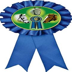 Crown Awards Horse Show Blue Rosette Ribbon, Horse Trophy Ribbon Award Prize, 100 Pack Prime