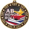 AB Honor Roll 1st Place Perimeter Medal Gold, 2.75" Honor Roll Prizes, Kids AB Honor Roll Trophy Medal Awards 20 Pack Prime view 2