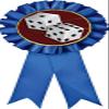 Casino Blue Rosette Ribbon, Poker Casino Dice Trophy Ribbon Award Prize, 50 Pack Prime view 1