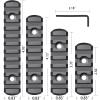 Pecawen 8 Pack Picatinny Rail Polymer Picatinny Rail Single Picatinny Rail, 5 5 7 7 9 9 11 11 Slots Black view 2
