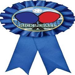 Pickleball Blue Rosette Ribbon, Pickleball Trophy Ribbon Award Prize, 100 Pack