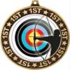 Archery 1st Place Perimeter Medal Gold, 2.75" Archery Shooter Prizes, Kids Archery Trophy Medal Awards 50 Pack Prime view 2