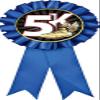 5K Race Blue Rosette Ribbon, 5K Trophy Ribbon Award Prize, 50 Pack Prime view 1