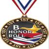 B Honor Roll 1st Place Perimeter Medal Gold, 2.75" Honor Roll Prizes, Kids Honor Roll Trophy Medal Awards 10 Pack Prime view 1