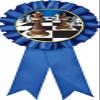 Chess Blue Rosette Ribbon, Chess Tournament Trophy Ribbon Award Prize, 50 Pack Prime view 1