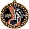 Music Note 1st Place Perimeter Medal Gold, 2.75" Musical Prizes, Kids Music Trophy Medal Awards 10 Pack Prime view 2