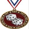 Casino 1st Place Perimeter Medal Gold, 2.75" Poker Casino Dice Prizes, Kids Dice Trophy Medal Awards 100 Pack view 1
