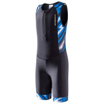 MY KILOMETRE Youth Core Triathlon Race Suit Boy Spring Competition Training Suits (Blue, XX-Large)