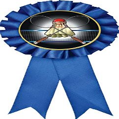 Badminton Blue Rosette Ribbon, Badminton Trophy Ribbon Award Prize, 50 Pack Prime