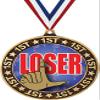 Loser 1st Place Perimeter Medal Gold, 2.75" Funny Last Place Prizes, Kids Joke Trophy Medal Awards 100 Pack Prime view 1